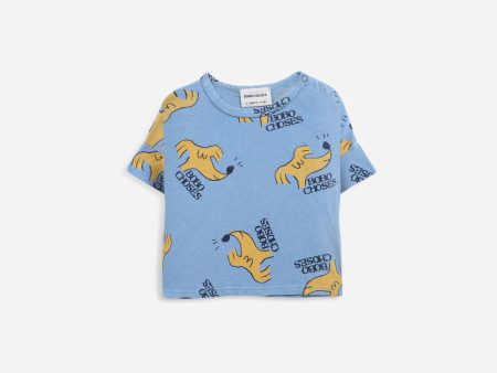 Baby Boys & Girls Blue Cotton T-Shirt Hot on Sale