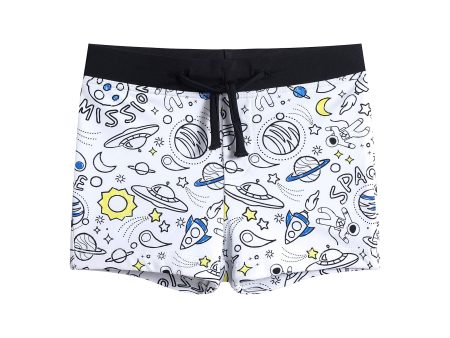 Boys White Anti-UV Swim Shorts Sale