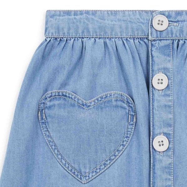 Girls Blue Denim Skirt Hot on Sale